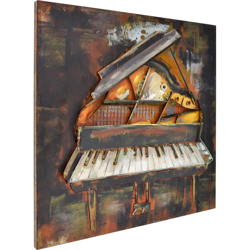 Ebern Designs Metallbild Klavier | Wayfair.de